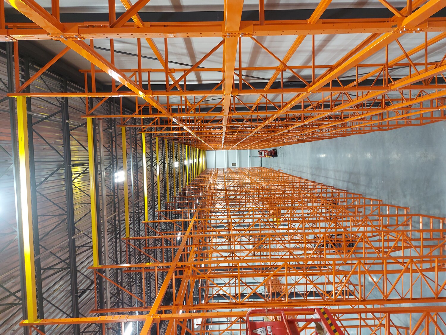 A new industrial racking designed by Meriton Industries for a client in the food servicing industry