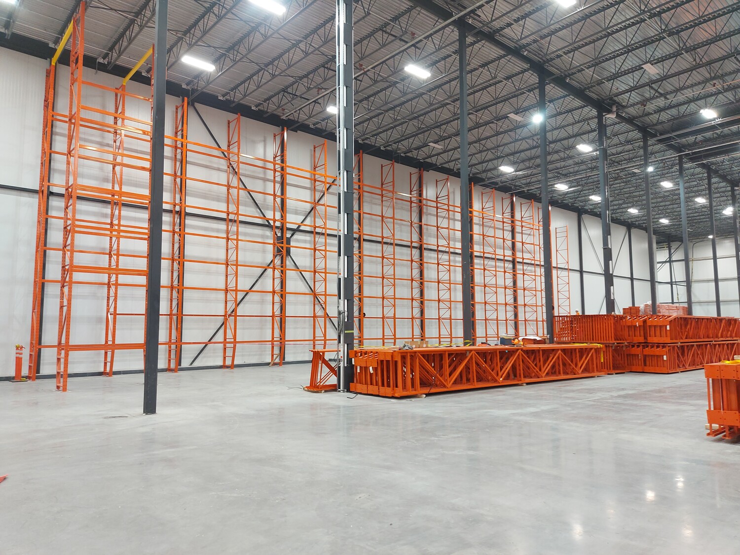 Industrial racking designed by Meriton Industries for a client in the food servicing industry