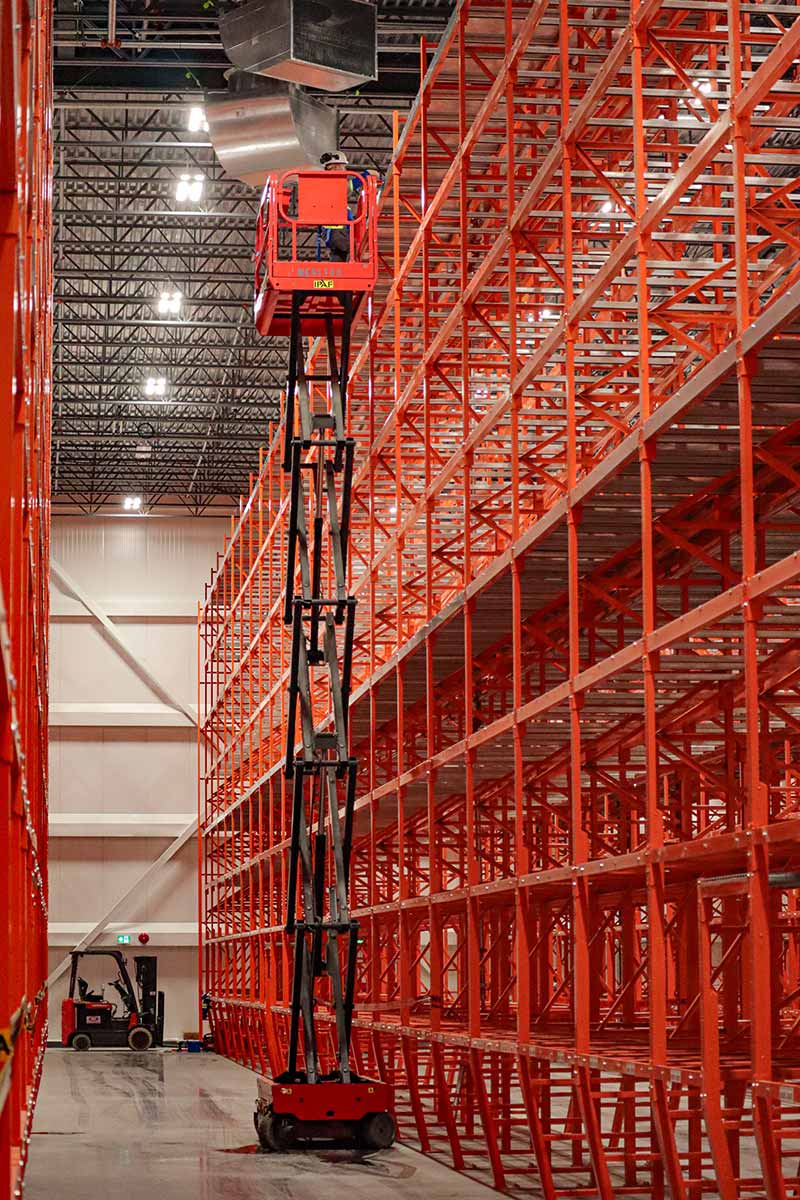 Racking industriel pour un client Canadien dans l'industrie de la restauration